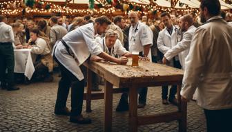 Chefarzt renkt Besucher auf Biertisch das Knie ein: Oktoberfest