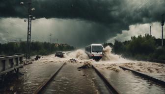 Unwetterfluten in Spanien reißen Autos mit und lassen Schnellzug entgleisen